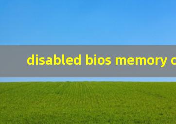 disabled bios memory options